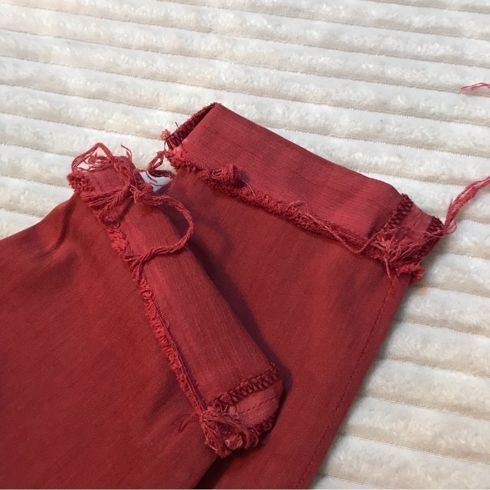 Jen7 7 For All Mankind Crimson Red Ankle Skinny Jeans Women’s Size 12 31 large - Picture 2 of 10